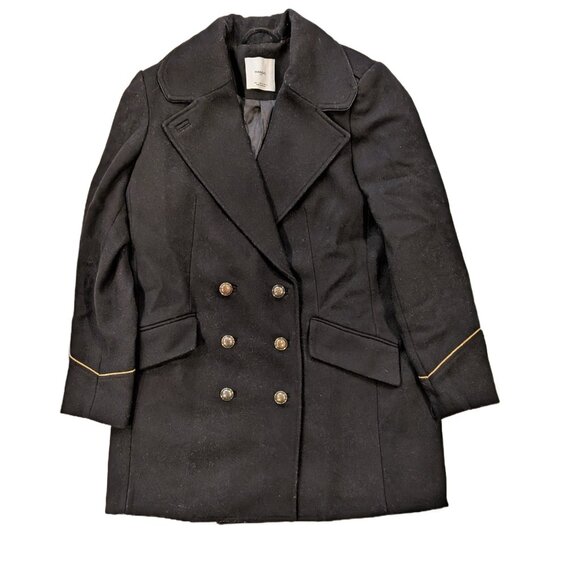 Mango Double Breasted Wool Admiral Coat- SZ M - Picture 3 of 6